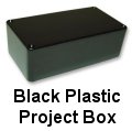 Black Plastic Project Box Enclosure.