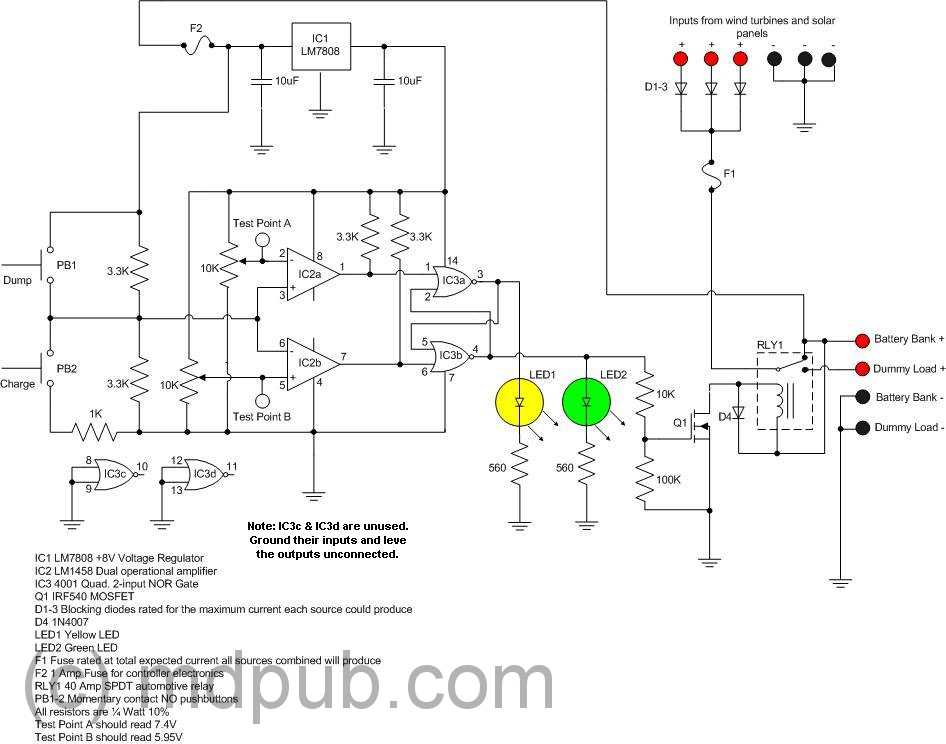 Wind Turbine Charge Controller Schematic