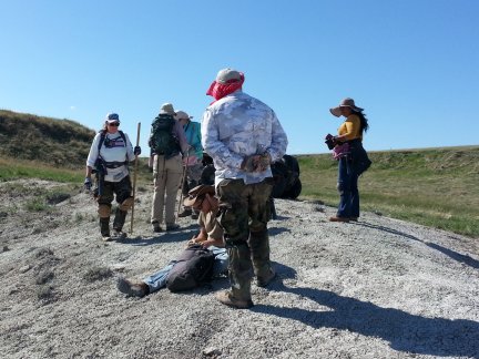 Tired fossil hunters.