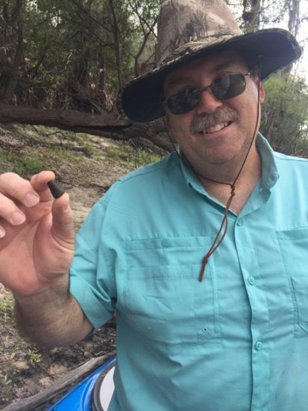 An alligator tooth my girlfriend found.