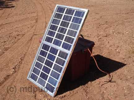 The solar panel sealed with aluminum tape