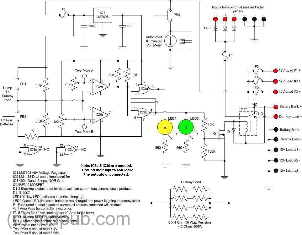 Here is a schematic of the new charge controller circuit Click on it
