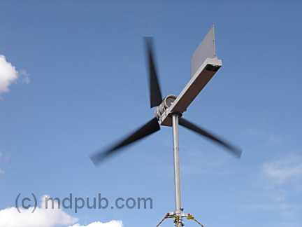 Homemade Wind Generator Plans The wind turbine spinning in