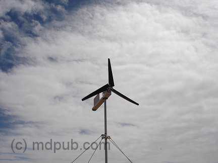 The repaired wind turbine up and running again