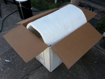 A large roll of Inswool insulation