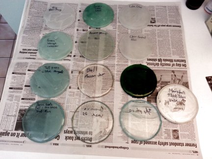 Melt test restult pucks.