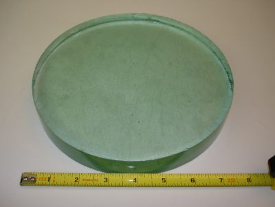 An 8 inch telescope mirror blank I made in my kiln.