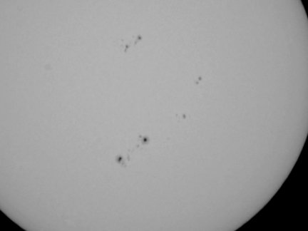 A photo of Sunspots taken from my Arizona property.