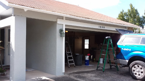 The front of the house has been painted.