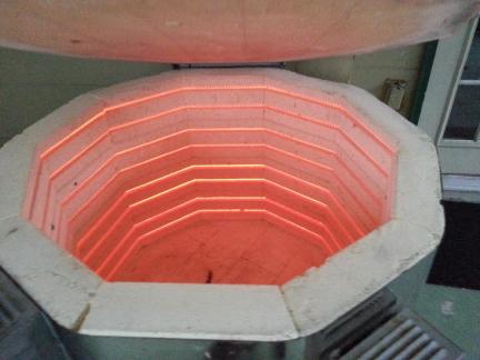 The first test firing of my big kiln.