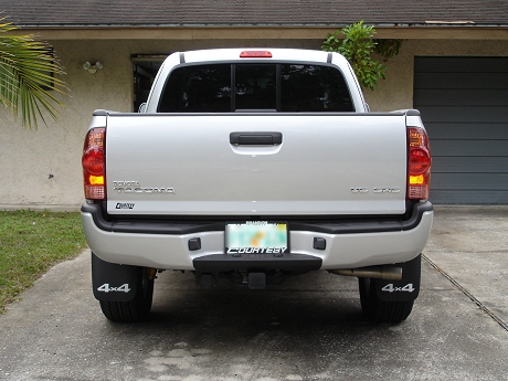 Rear view of my new Toyota Tacoma 4X4 Pickup Truck