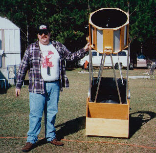Me and my 17.5 inch Dobsonian telescope