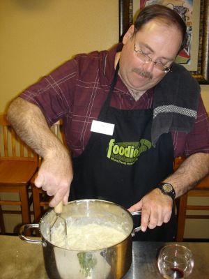 Me cooking at Foodies