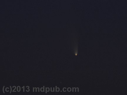 A photo of comet PanSTARRS.