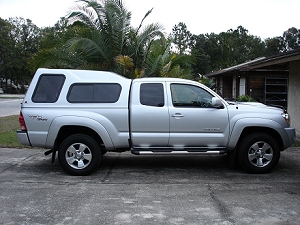 My new topper on my Toyota Tacoma 4X4 Pickup Truck