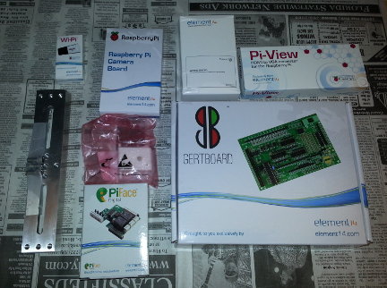 Unboxing lots of Raspberry Pi stuff from Newark/Element 14.