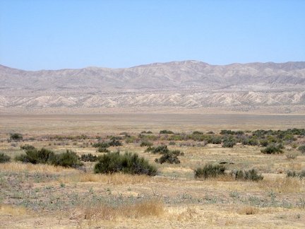 The San Andreas Fault in the distance.