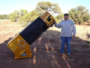 Me and the big 17.5 inch Dobsonian Telescope