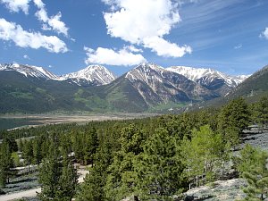 Twin Lakes with Quail Mountain, Mount Hope and Twin Peaks in the background.