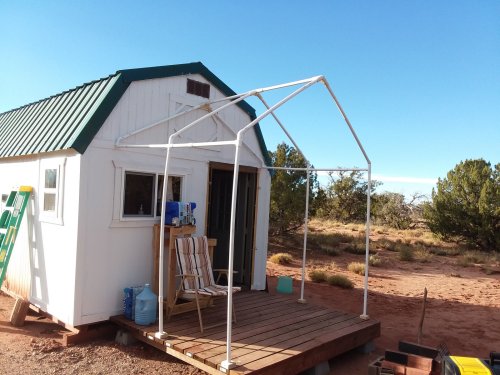 A frame for a canopy.