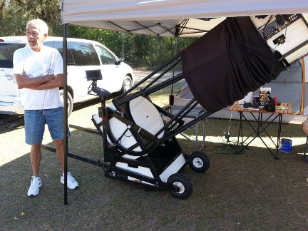 A 22 inch Dobsonian telescope at the OBS.