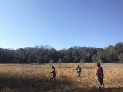 A photo of me leading the nature hike at the OBS.