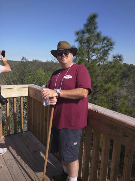 A photo of me on top of the observation tower.