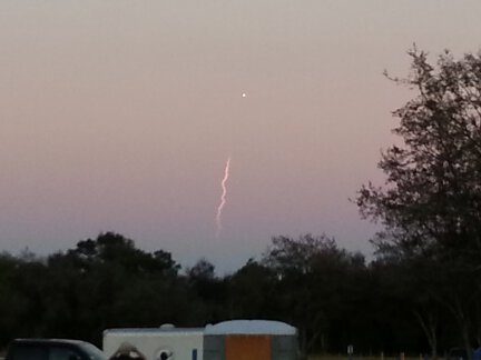 A SpaxeX launch as seen from the OBS.