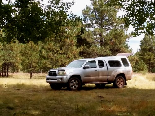 My tacoma truck in the mountains.