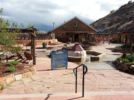 An overview of the spa at Ojo Claiente.