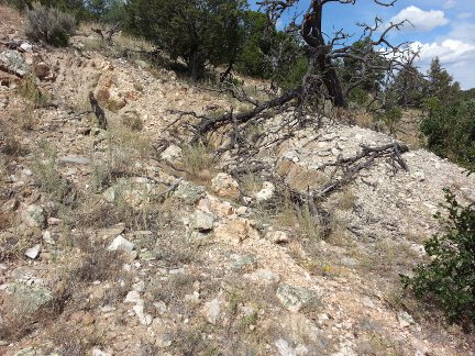 A mica prospect pit.