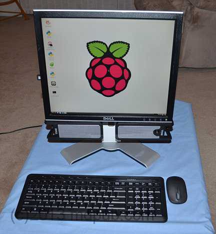 The completed Raspberry Pi all in one computer.