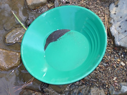 Concentrates after panning