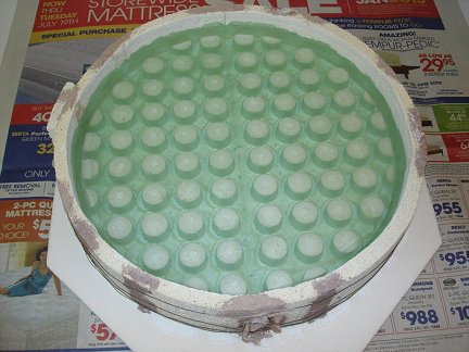 The mold out of the kiln.