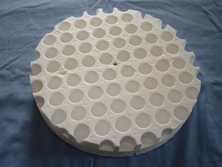 The styrofoam mold.
