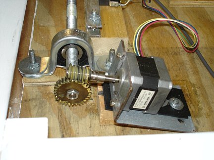 Close-up of the motor drive