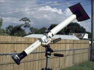 The solar camera on a photographic tripod