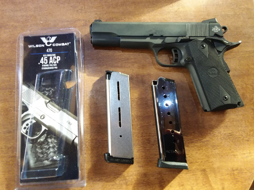 An aftermarket magazine for my Rock Island Armory M1911-A1 FS.