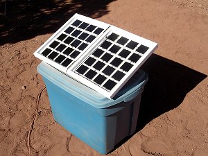 My second home-built solar panel is a folding 15 Watt unit