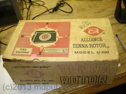 The 1960s vintage antenna rotator box.