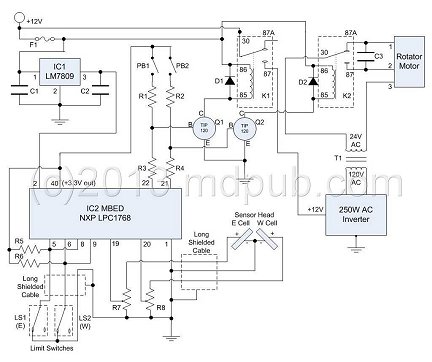 A schematic of the control electronics.