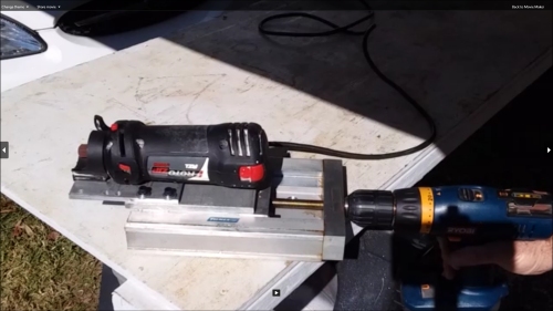 Driving the z axis with a drill.