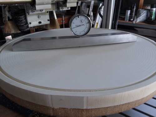 A completed slumping mold made on the machine.