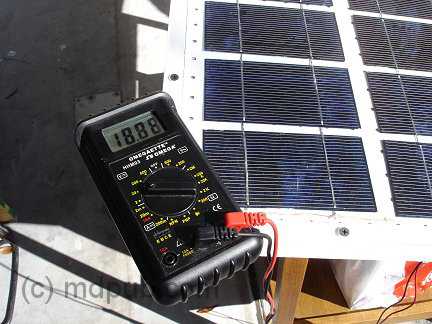 Solar panel Voltage output