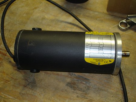 The permanent magnet DC motor to be used as a generator.