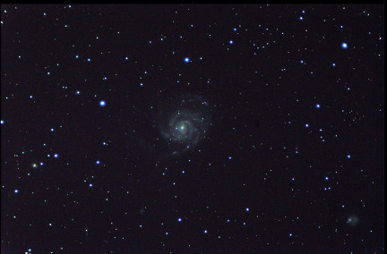 A photo of galaxy M101.