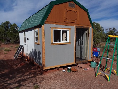 The cabin before painting.