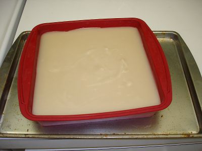 Pour the soap into the mold